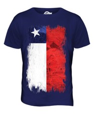 CHILE GRUNGE FLAG MENS T-SHIRT TEE TOP CHILEAN SHIRT FOOTBALL JERSEY GIFT