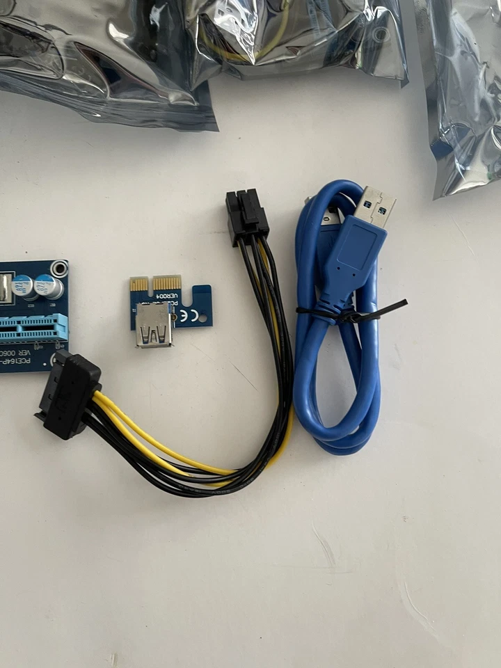 5 PACK PCE164P-N03 VER 006C PCI-E 1x to 16x Powered Riser Adapter Card Crypto - Image 4 of 4