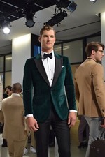 Green Men Velvet Suit Groom Tuxedo Wedding Shawl Lapel Dinner Party Prom Blazer