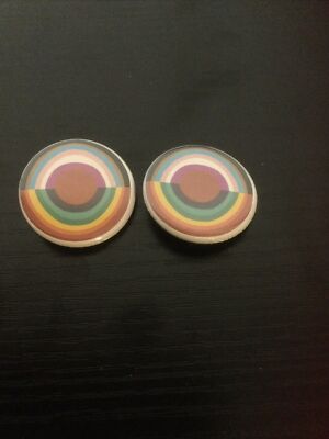 LOT OF 2 TARGET CORPORATE BULLSEYE RAINBOW PINS 2 of them!!!
