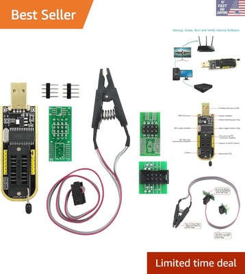 User-Friendly CH341A Programmer & SOIC8 Clip - Simplifies BIOS Programming