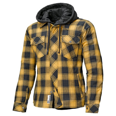 Held Lumberjack II Motorrad Jacke Flanellhemd Gr. L - Schwarz Gelb
