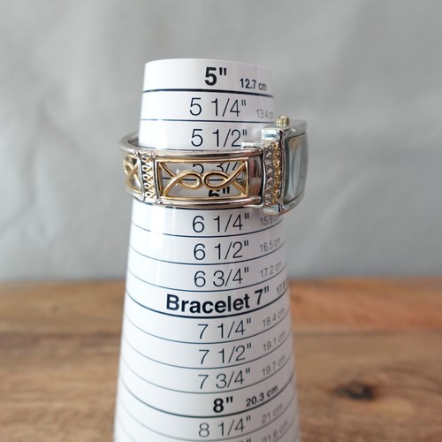 Vivani Watch Bangle Cuff Women 24mm Two Tone Stainless Steel - Picture 11 of 12