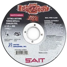 United Abrasives 23824 4-1/2x.090 Z-Tech High Performance Cutting Wheel 25 pack
