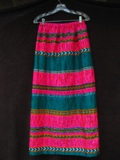 Vintage Alice Polynesian Fashions Maxi Skirt Retro Bright Colors One Size
