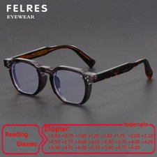 Men Square Retro Anti Blue Light Reading Glasses Fashion Thick Frame Glasses Hot