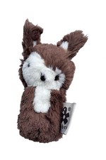 Sebra goldige flauschige Rassel Siggi the Rabbit Hase braun weiß 14cm