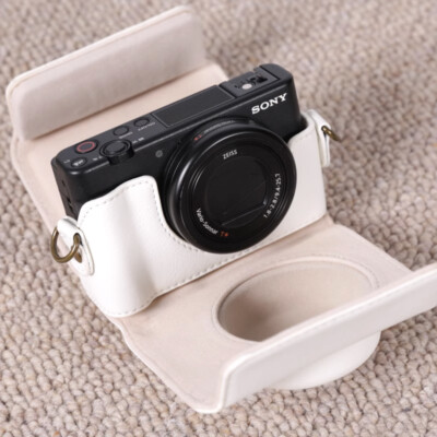 PU Leather Camera Bag Case Cover For Sony ZV10 ZV1 ZVE10 RX100 A6000 A6300  A6400