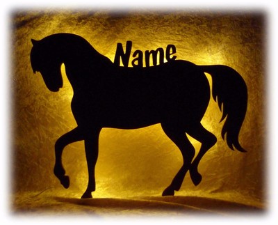 Deko Lampe Pferd Pferde Lampe Pferdelampe Mit Namen Fur Madchen Kind Kinder Ebay