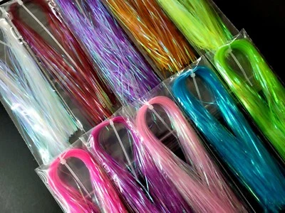 BIG HIT FLY CO LATERAL SCALE - Sm. - 1mm - Saltwater Flash - 12 COLORS - Bucktail - Fly Tying