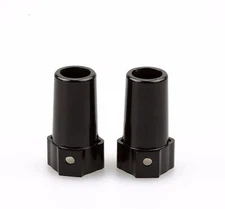 Aluminum Rear Knuckle Arm/Axle Lockouts Black 2pc 1/10 RC Crawler Axial SCX10