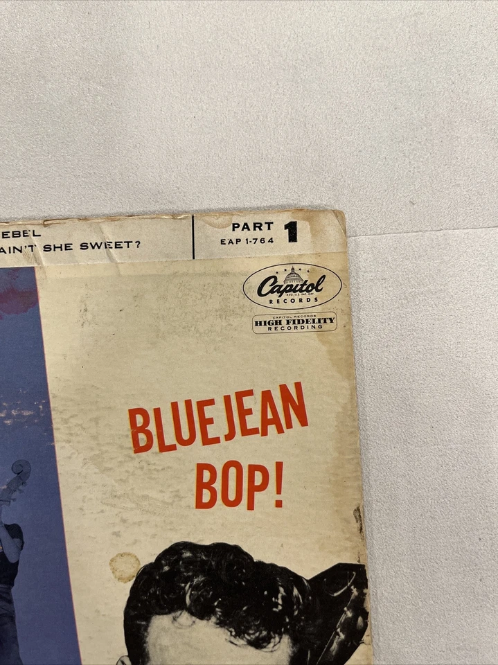 GENE VINCENT CAPITOL - BLUE JEAN BOP! - PART 1 - EAP-1-764 - 4 Songs 45 RPM Foto 3 de 4