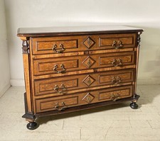 ANTICO COMÒ CANTERANO INTARSIATO LEGNO NOCE 4 CASSETTI 700 PIEMONTESE CASSETTONE