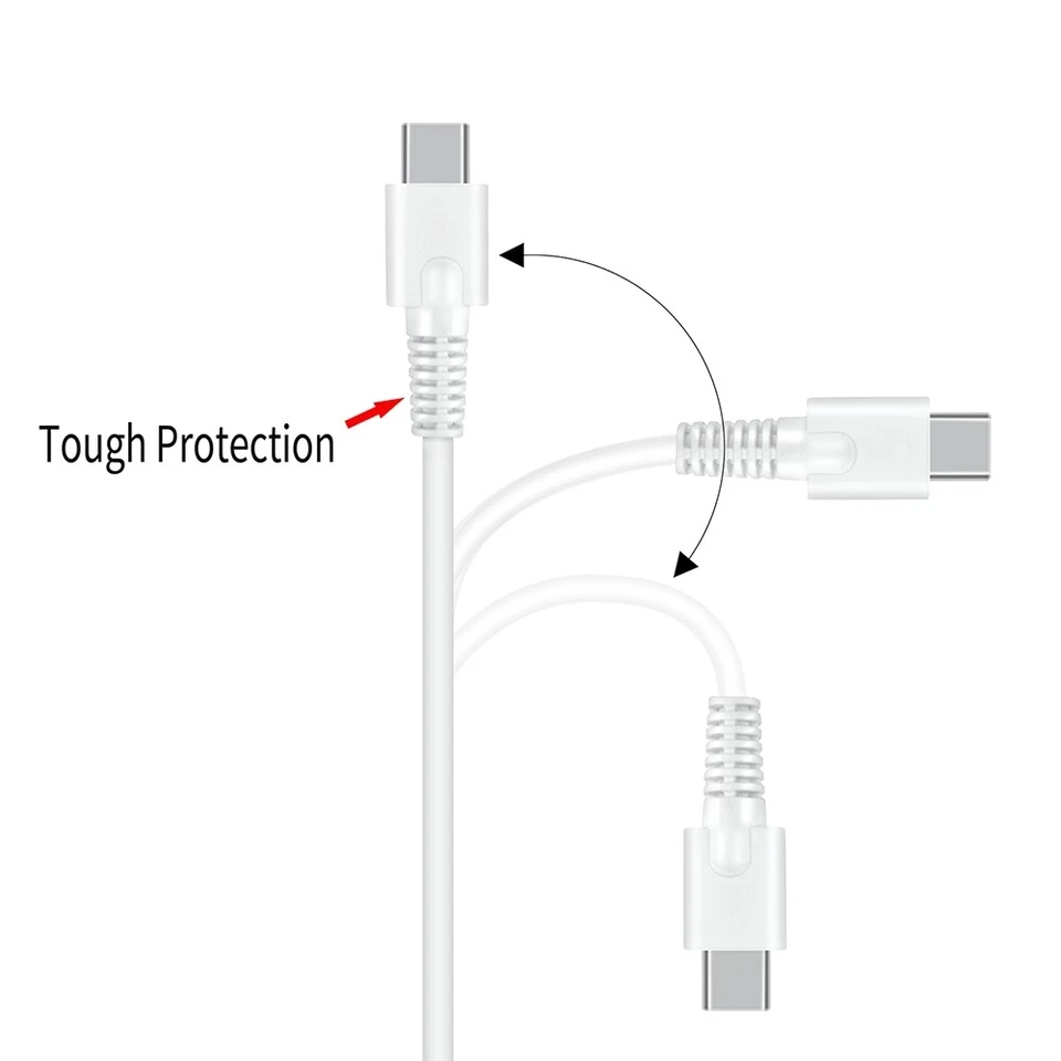 White 45W USB-C Adapter Charger For HUAWEI MateBook HZ-W19 MacBook MacBook Pro - Image 4 of 4
