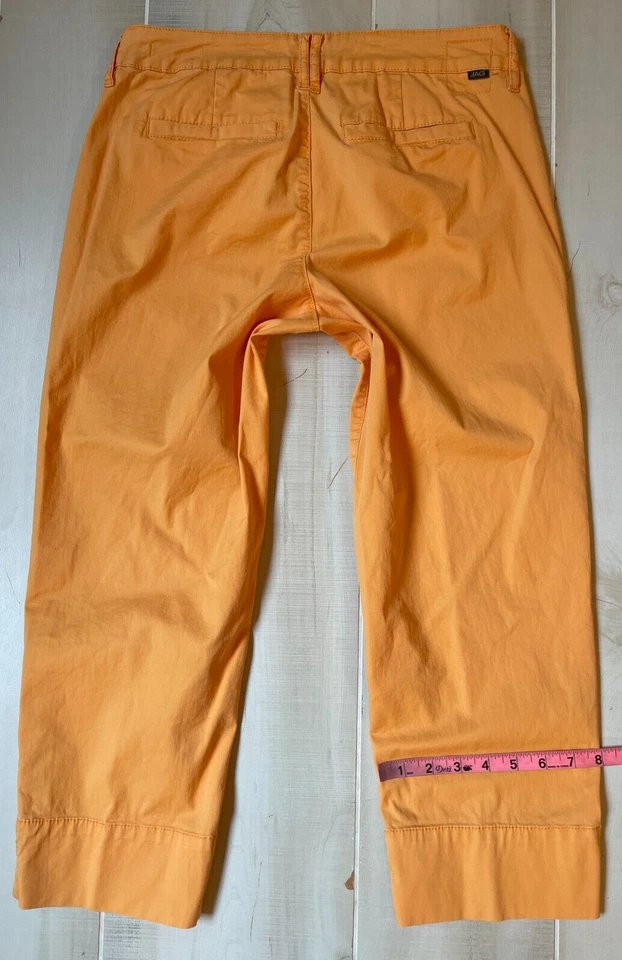 Jag Slim Fit Naranja Dorado Crop Capri Pantalón Talla 10 Mujer 24" Entrepierna Foto 2 de 4