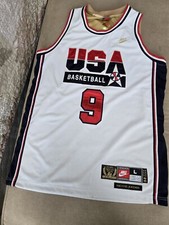 Vintage Nike USA Rare Basketball Michael Jordan Dream Team Jersey Size L