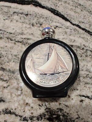 Vintage OLD SPICE Commemorative Flask Decanter MAGIC-1870 Aftershave 6 Oz Empty