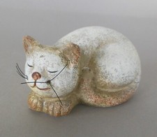 Katze liegend  5 cm hoch Figur Dekoration Tierfigur Garten KL Verarbeitung