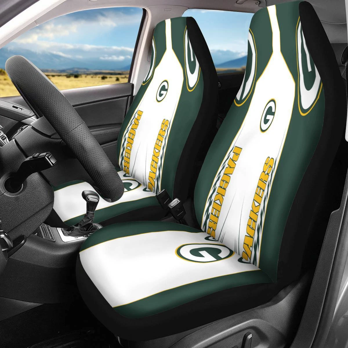 Car Seat Cover Personalized Nonslip Seat Protector for Green Bay Football