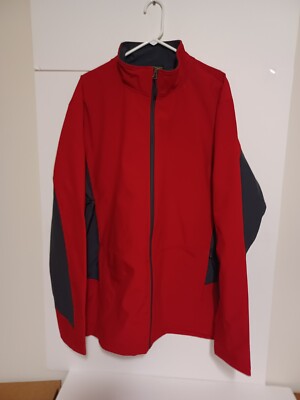 Women’s Crossland Soft Shell Red Windbreaker Jacket Size: 3XLT Fleece  Lining