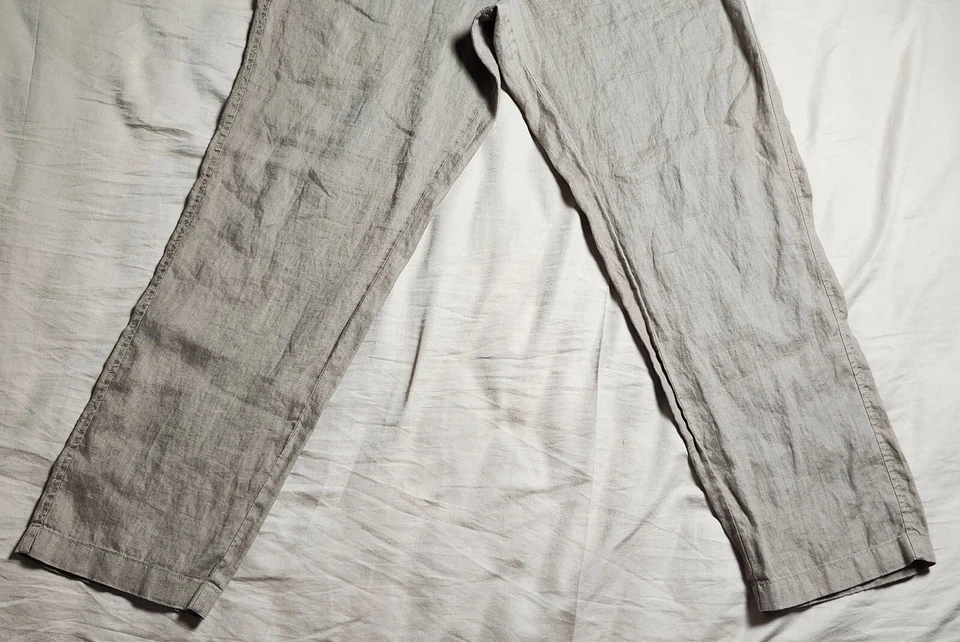 Club Room Luxury Beige Pant Drawstring Men's Chino 100% Linen Size XL - Image 3 of 4