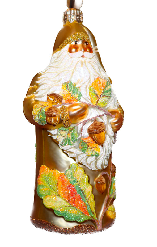 Patricia Breen SANTA Glass Christmas Ornament