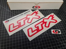 LTX Outline Decals (2) Racing Hood Window Stickers Corvette Camaro CTSV LT1 LT4