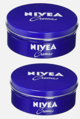 2x Nivea Moisturizing Body Creme Blue Tin Box Cream Germany 150ml