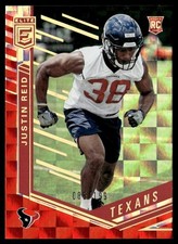 2018 Donruss Elite Red Justin Reid Rookie 085/199 Houston Texans #122