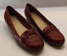 Easy Spirit Womens Leather Laced Flats Shoes 8 Medium B,M 0907