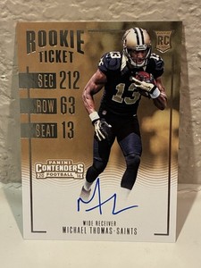 2016 Panini Contenders Rookie Ticket #330 Michael Thomas Rookie Auto Autograph