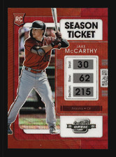 2022 Panini Chronicles Contenders Optic Jake McCarthy RC Ruby Wave Prizm 63/199