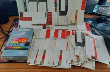 Vintage Blank VHS Labels HUGE Mixed Lot JVC Stickers Front Spine + NEW BASF T120