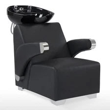 BarberPub Ceramic Bowl Backwash Shampoo Chair, Hair Washing Salon Station 9102