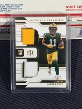 2023 Panini National Treasures Rookie Dual Materials Gold Jayden Reed 25/35 RAW