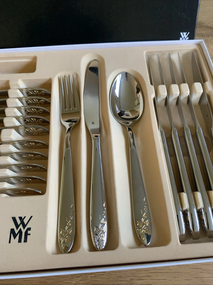 WMF Romantica Cromargan Germania Posate 6 Persone 24 Pezzi - Immagine 3 di 4