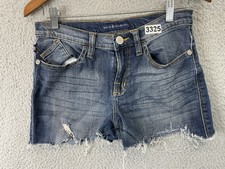 Rock Republic Berlin Cutoff Denim Jean Shorts Distressed Raw Hem Size 8