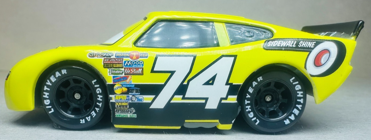 Disney Pixar Cars Slider Petrolski Sidewall Shine #74 Diecast 1:55