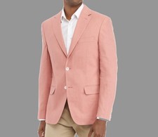 Tommy Hilfiger Mens Modern-Fit Linen Sport Coat Suit Jacket 44 L CNRA1AGK0006