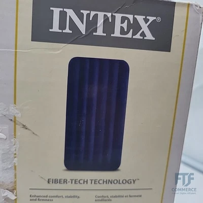 Intex 64757 Classic Downy Blue Dura-Beam Serie Twin Luftbett, Blau, 191 x 99 x 2