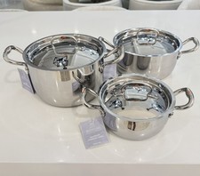 Ruffoni Opus Prima Multiclad Stainless Steel 3-Piece Cookware Set RFN - Italy