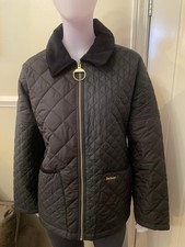 Image of Barbour Danby Quilted Jacket Navy/Black UK 14