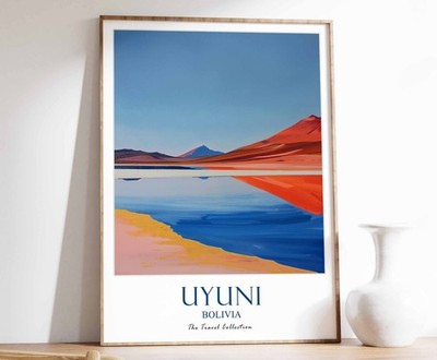 8_Uyuni Print, Uyuni Reiseposter, Bolivien Reisedruck, Tropical Decor, Botani