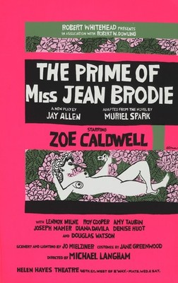 Zoe Caldwell The Prime of Miss Jean Brodie 1968 Helen Hayes Theatre Poster