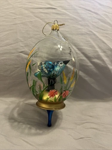 Vintage Metropolitan Museum of Art Blue Bird in a Dome Christmas Large