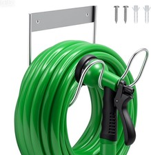 Hydrogarden Garden Hose Holder Wall Mounted Stainless Hose Pipe Hanger with Fitt