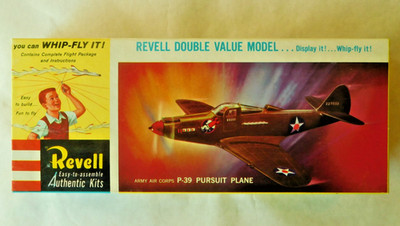 Revell  P-39 Pursuit Plane, 1960 Vintage No. H-155-98, parts bag unopened