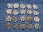 20 SILVER MERCURY DIMES WITH DATES lot WN — photo 1