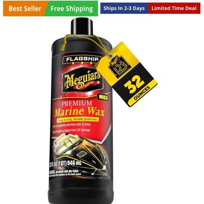 Flagship  Marine Wax, Easy to Use Boat Polish and Wax, Remove Scratches, Swir...