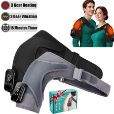 Electric Heated Shoulder Massager Joint Pain Relief With Vibration Massage Brace